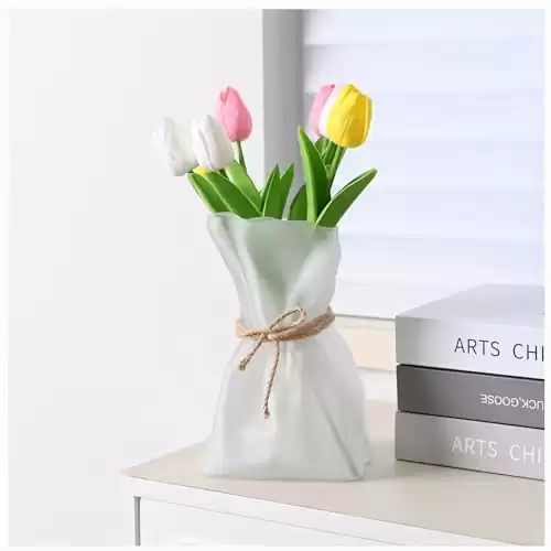 Very Irregular Frosted Glass Vase