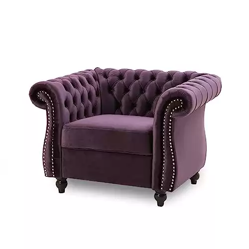 Victorian Velvet Armchair