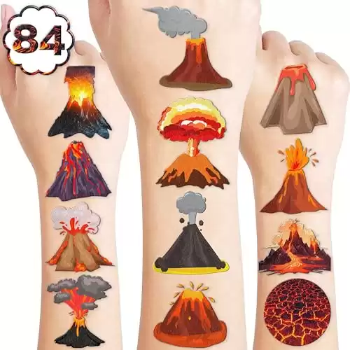 Volcano Temporary Tattoos