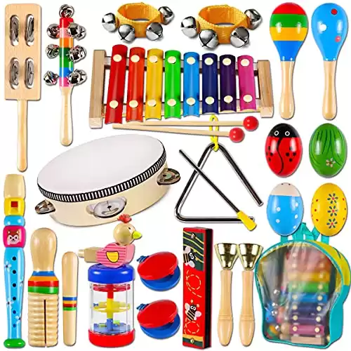 Wooden Percussion Instruments Toy Set