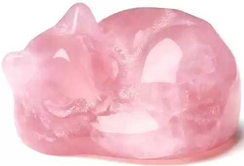 Rose Quartz Cat Crystal