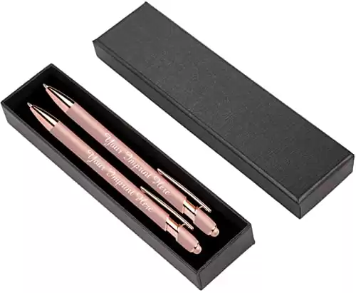 Rose Gold Personalized Pens Gift Set