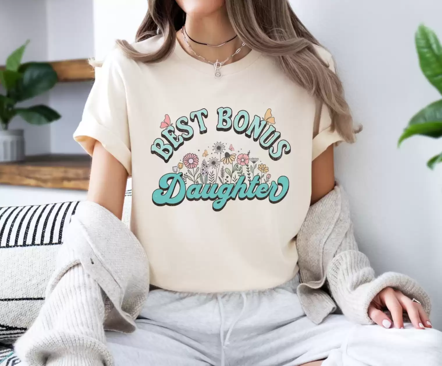 Retro Best Bonus Daughter Shirt